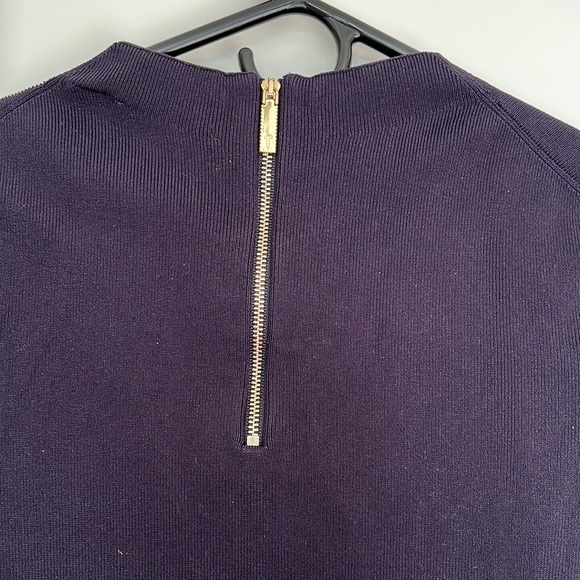 ✨TED BAKER✨ Hethia Pleat Knit Dress Navy & White - Picture 6 of 9